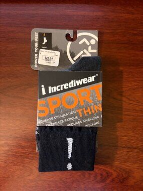 Incrediwear Sport Thin Crew Sock Black